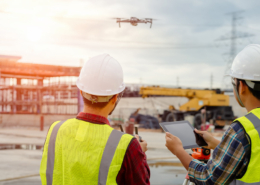 two-construction-workers-operating-a-drone